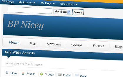 BP Nicey: a simple and clean child theme for buddypress