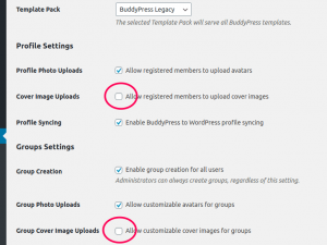 BuddyPress Options