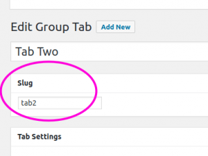 Enable Slug Option for the Group Tab Editing