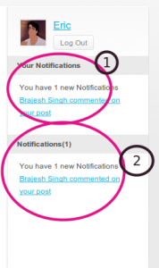 BuddyPress User Notifications Widget plugin 