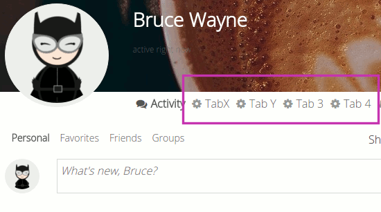 BuddyPress User  Profile Tabs Creator Pro